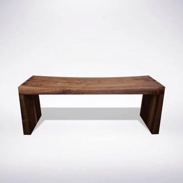 Enso Solid Wood Bench - Handmade Japanese Style Entryway or Dining Bench - Cherry, Walnut, Maple, White Oak - Handcrafted in Ohio 
