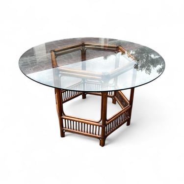 Beautiful vintage Brighton bamboo dining table 