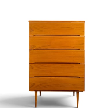 Vintage Teak Highboy Dresser 