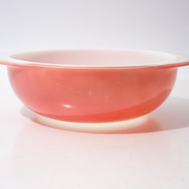Vintage Pyrex Flamingo Pink 2 Quart Round Cinderella Casserole 1950s Retro Kitchen 