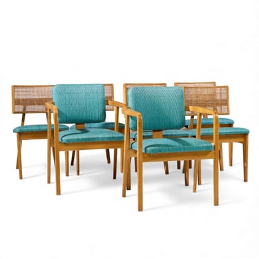 George Nelson for Herman Miller 4663 Mid Century Walnut Dining Chairs - Set of 8 