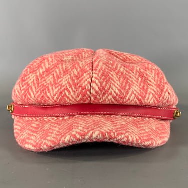 COACH Pink Cream Tweed Wool Blend Hats