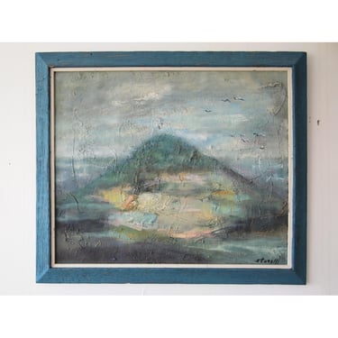 Original HUGO STORELLI Abstract Expressionist Landscape PAINTING 23x27