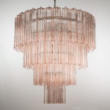 Italian pendant Murano Ø85 cm - Pink Glass Hand-blown Italy - hanging light 