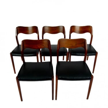 Niels Moller Rosewood Frame Model 71 Side Chairs
