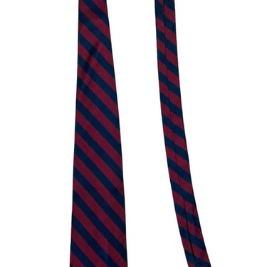 Vintage BROOKS BROTHERS Silk Necktie ~ Repp Stripe ~ Preppy / Ivy Style / Trad ~ Tie ~ Made in USA ~ Navy / Burgundy 