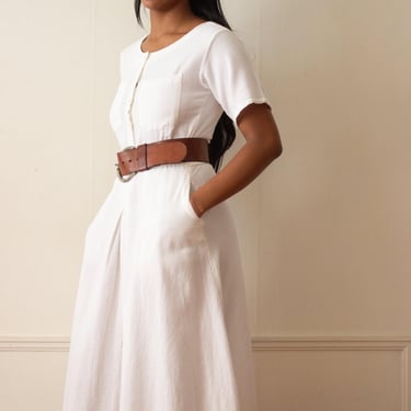 1980s Banana Republic Gauze Cotton Dress 