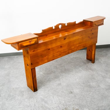 Mid Century Modern Headboard Full Sz Franklin Shockey Pine Nightstand 2 Drawers