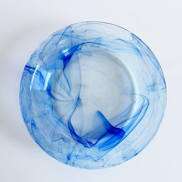 Vintage Pyrex Watercolor Blue 9.5