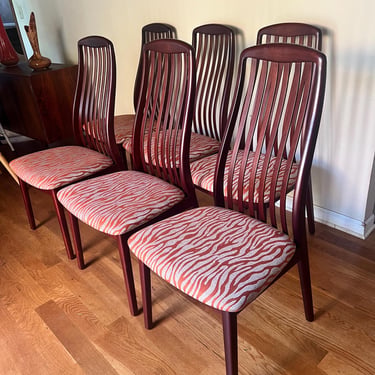 Set Of 6 Mid Century Modern Danish Rosewood Dining Chairs By Skovby 
