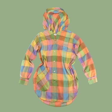 HOODED 1960s Happy Days tunic blouse 