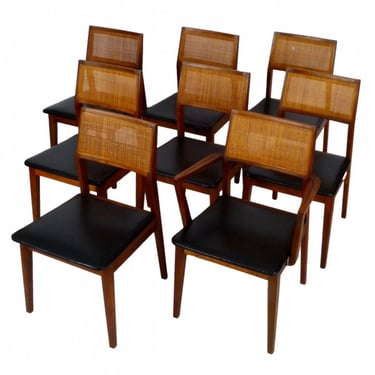 8 Jack Cartwright Walnut Dining Chairs