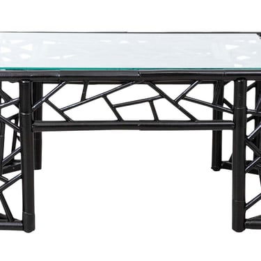 Black Painted Bamboo Coffee Table