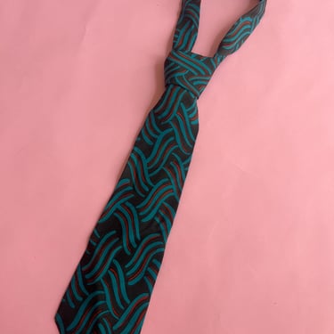 VTG 90s Perry Ellis Printed Necktie 
