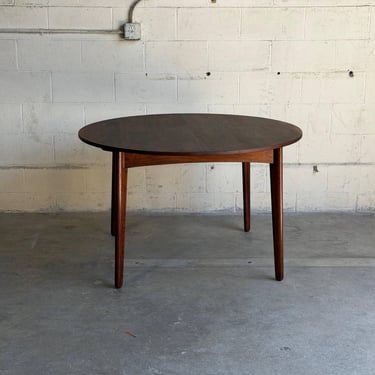 Danish Mid Century Modern Round Rosewood Dining Table Scandinavian Modern 