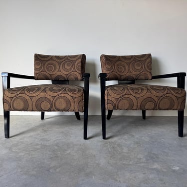 Pair of Contemporary Club Chairs by Thayer Coggin Inc. 