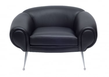 Leather Lounge Chair by Illum Wikkelsø