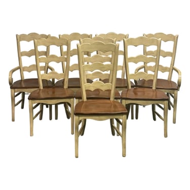 Late 20th Century Hooker Furniture Ladderback Dining Chairs - Set of 8 