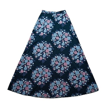 Vanessa by Rissanen 1970s Floral Maxi Skirt - Finnish Vintage - Size S 