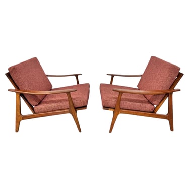 Mid-Century Modern Walnut Arm Chairs - Set of 2 - Refinished! 