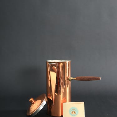 Vintage Taurus Portuguese solid copper Coffee teapot | Deadstock Taurus Portuguese copper coffee pot 