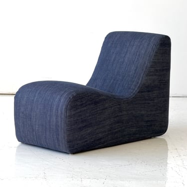 Swoop Lounge Chair by Milo Baughman for Thayer Coggin in Selvedge Denim