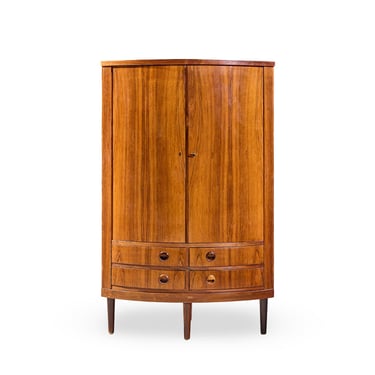 Kai Kristiansen Mid Century Danish Rosewood Corner Cabinet - mcm 