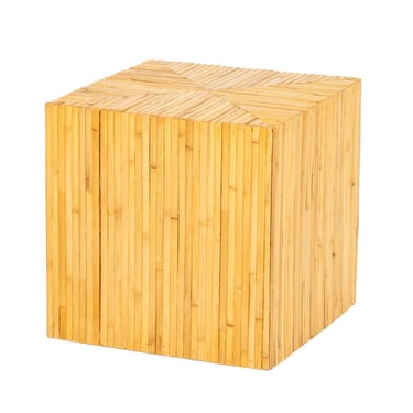 Gabriella Crespi Style Modern Bamboo Side Table