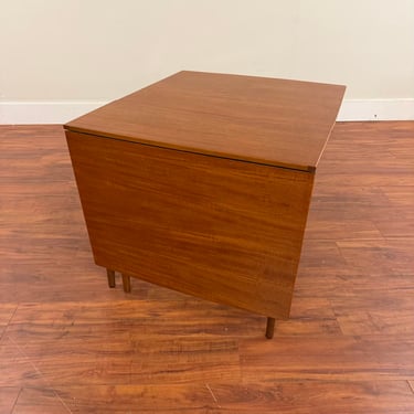 Vintage Mid-Century Teak Drop Leaf Dining Table