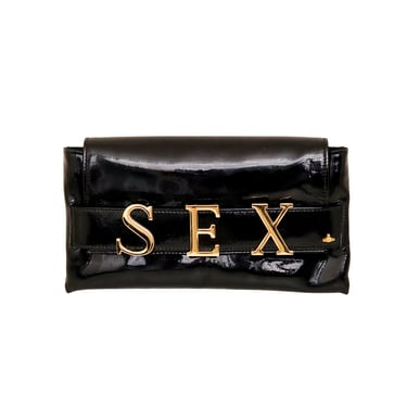 Black Patent Leather SEX Clutch