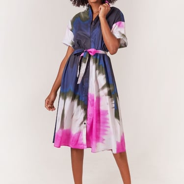 Sarah Shirtdress | Ink Tie Dye