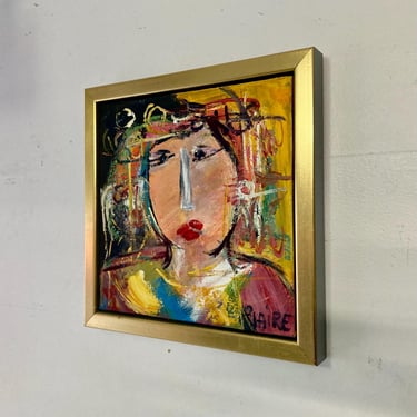 Vintage Abstract Oil Painting Signed by Artist 