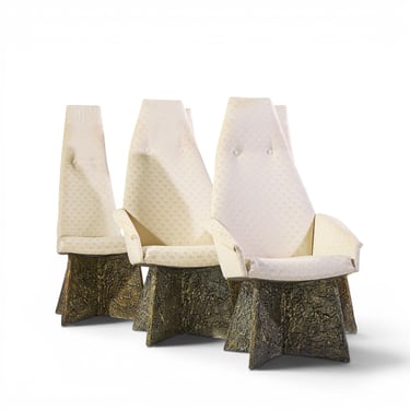 Adrian Pearsall for Craft Associates Mid Century Brutalist Dining Chairs - Set of 6 - mcm 