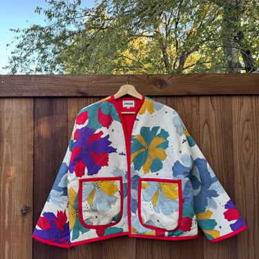 Red garden quilting jacket