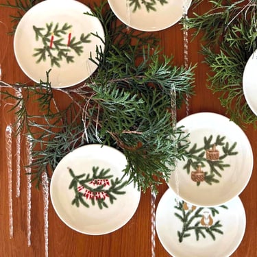 Bing & Grondahl Christmas porcelain plate ornaments for a vintage holiday decor 