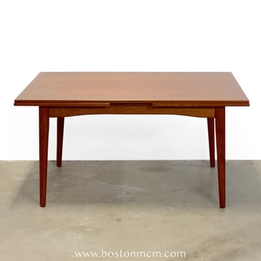 Danish Teak Draw Leaf Dining Table - #A2248