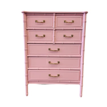 Henry Link Faux Bamboo Tallboy Chest 