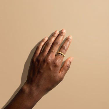 18k Gold Bamboo Ring