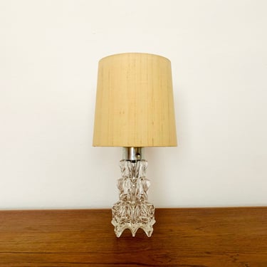 Lovely Mid-Century Modern Glass Table Lamp | 1960s 
