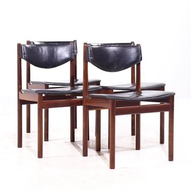 Ejner Larsen & Aksel Bender-Madsen Mid Century Danish Teak Dining Chairs - Set of 4 - mcm 