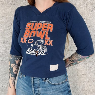 Vintage 1985 Chicago Bears Football Jersey Style Tee Shirt T-Shirt 