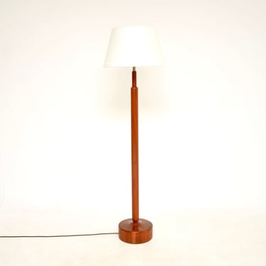 Danish Vintage Teak Rise and Fall Floor Lamp