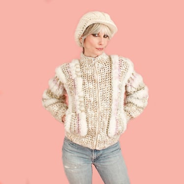ViNtAgE 70's Shaggy Sweater // Puffy Knit // Hippie Bohemian // Contempo Casuals // Size Small S 