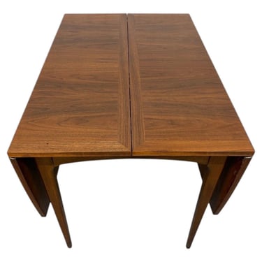 Mid-Century Modern Lane Rhythm Drop-Leaf Walnut Dining Table W/Leaves 