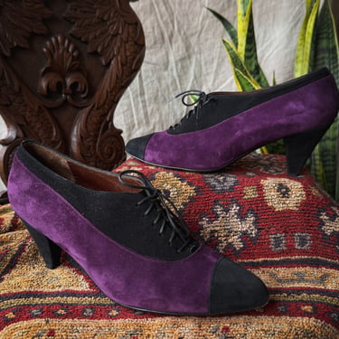 90s Bally Suede Oxfords | 7.5