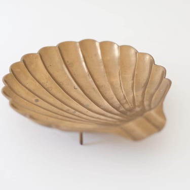 Vintage Brass Seashell Catchall/ Ashtray 