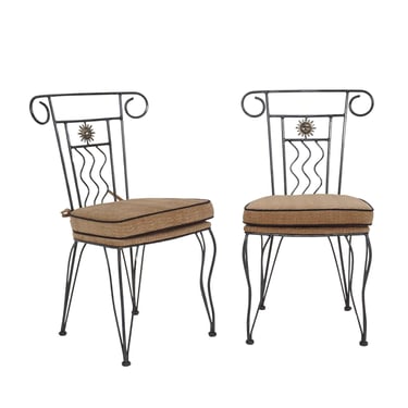 Pair of Iron Sun Chairs 