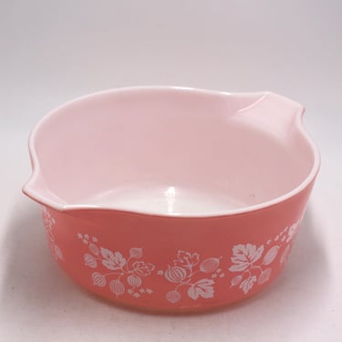 vintage Pyrex Pink Gooseberry Casserole #425 NO LID 