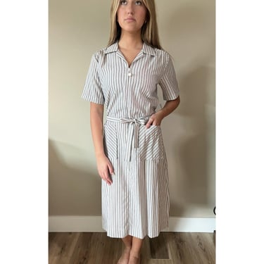 1960s Vintage BNWT Striped Shirt Dress by Carolina Maid sz 12 