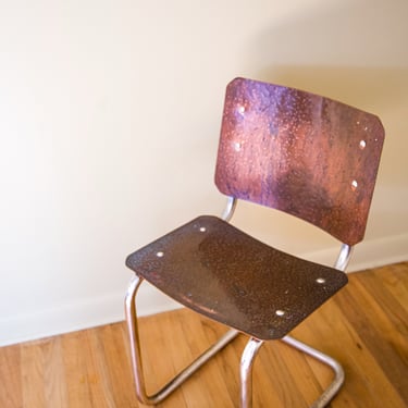 Copper & Chrome Diner Chair